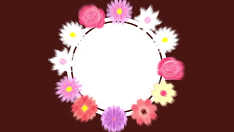 diseño de decoración floral, animación de video hd1080