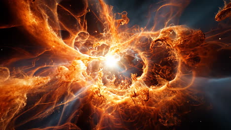 celestial explosion with vibrant colors in deep space imagery