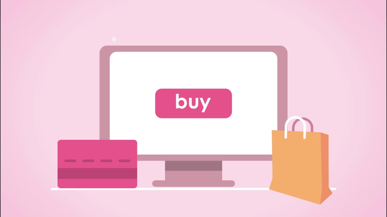 ecommerce technology in desktop animation