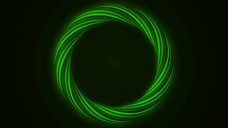 glowing green oval spiral