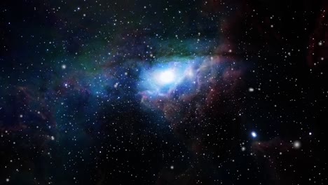 Eine-Galaxie,-Die-Sich-Im-Dunklen-Universum-Bewegt