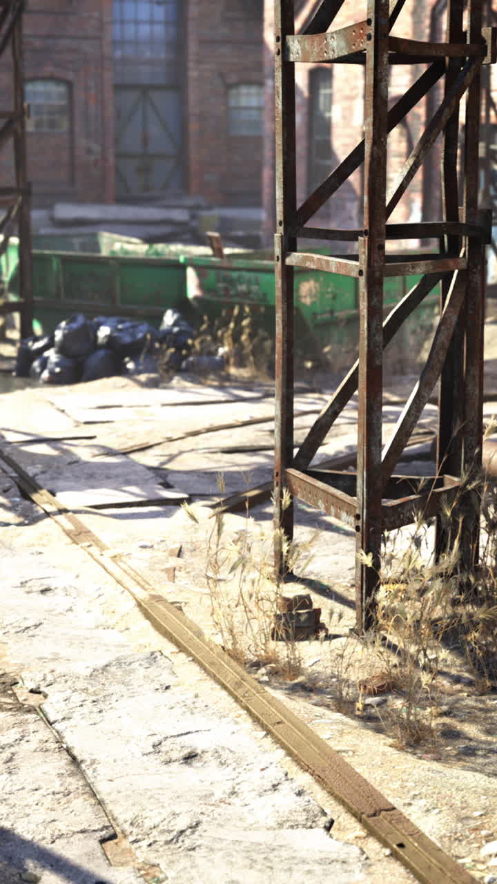 vías de tren oxidadas