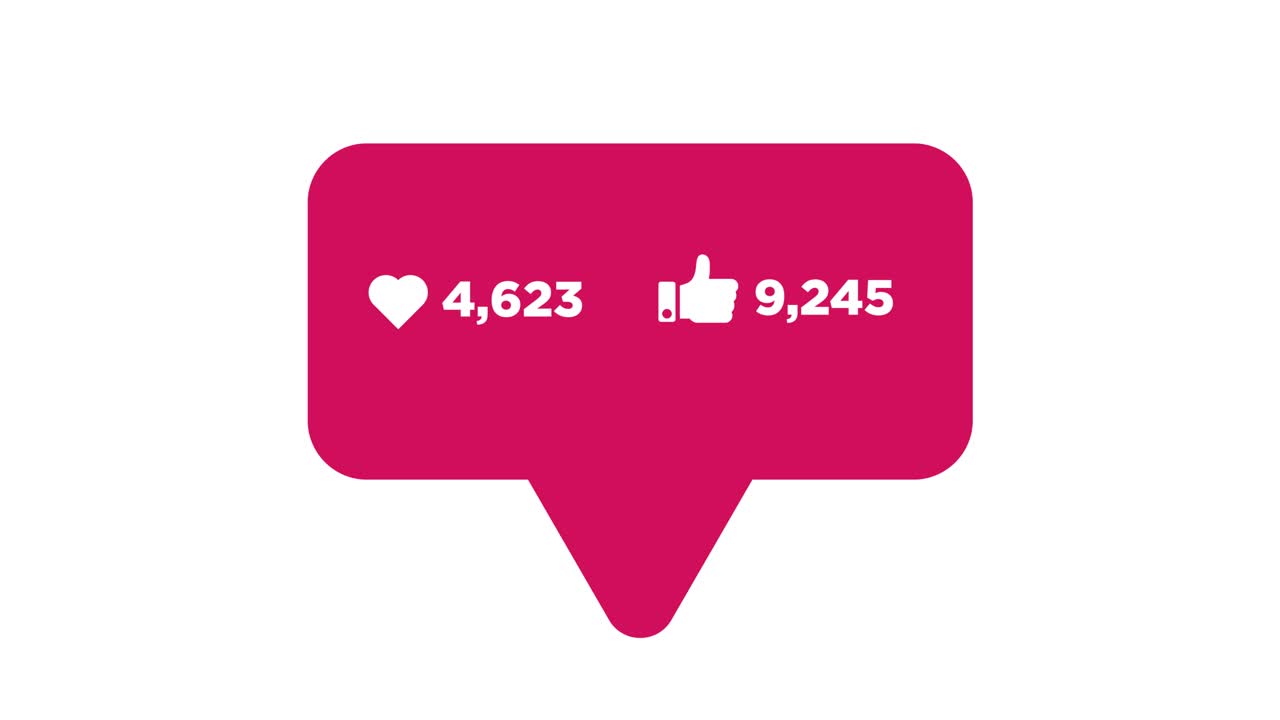 Social Media Likes and Thumbs Up Counter Animation