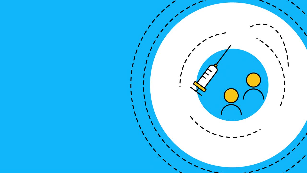 4k カートゥーン ワクチン接種の背景デザイン