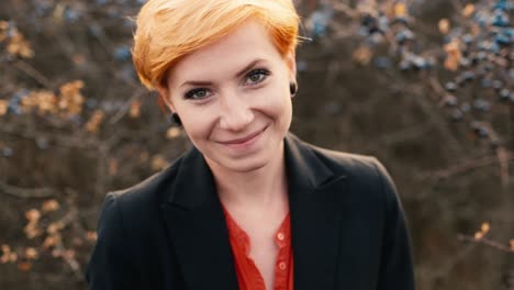 portrait of a young red-haired woman