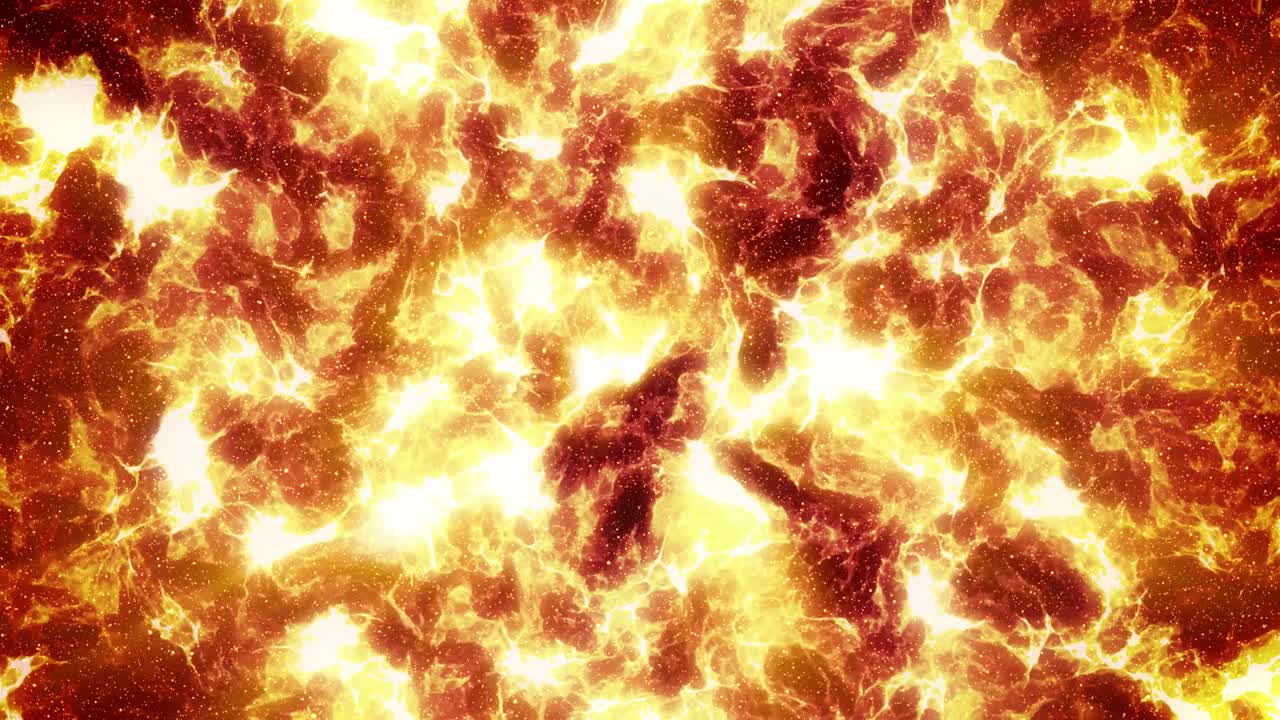 fuego, fondo de quema. animación cg de llama, como el infierno. animación realista de fuego rojo, naranja.