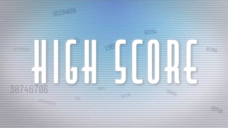 animation of high score text over floating changing numbers