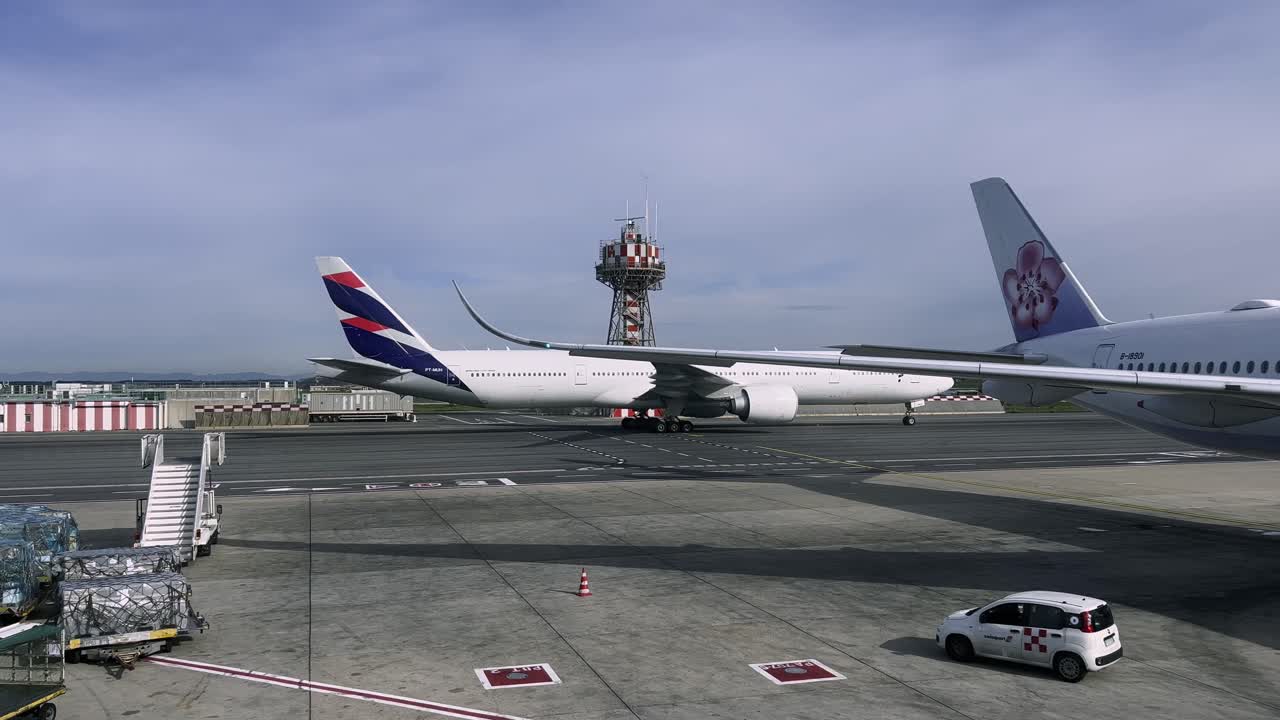 Airplanes on the Airport Tarmac