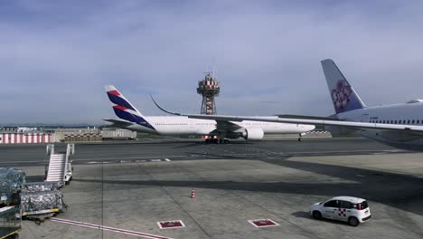 airplanes on the airport tarmac