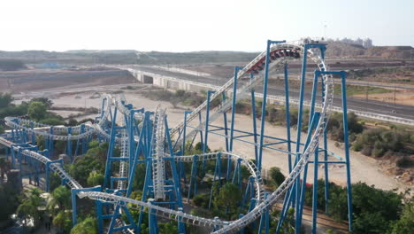 roller coaster at amusement park