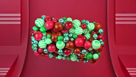 abstract christmas balls arrangement