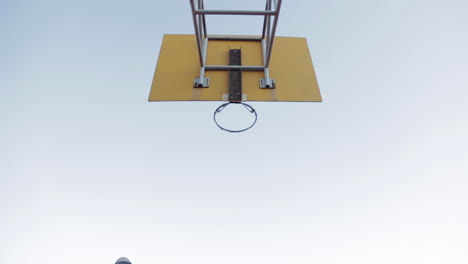 basketball hoop and player