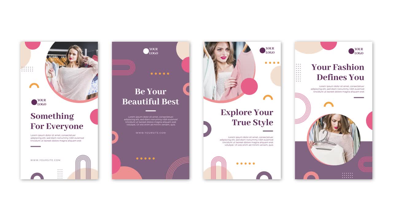 Banner pubblicitari di moda
