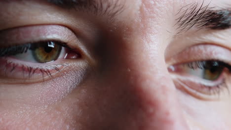 closeup of human eyes
