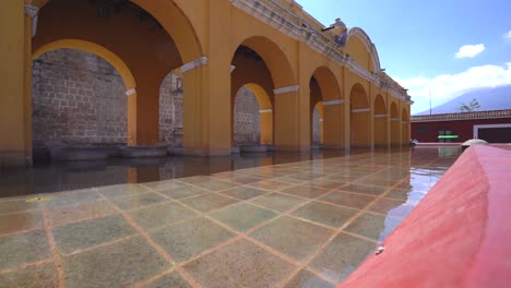 Colonial--fountain-with-arches.--Antigua-Guatemala