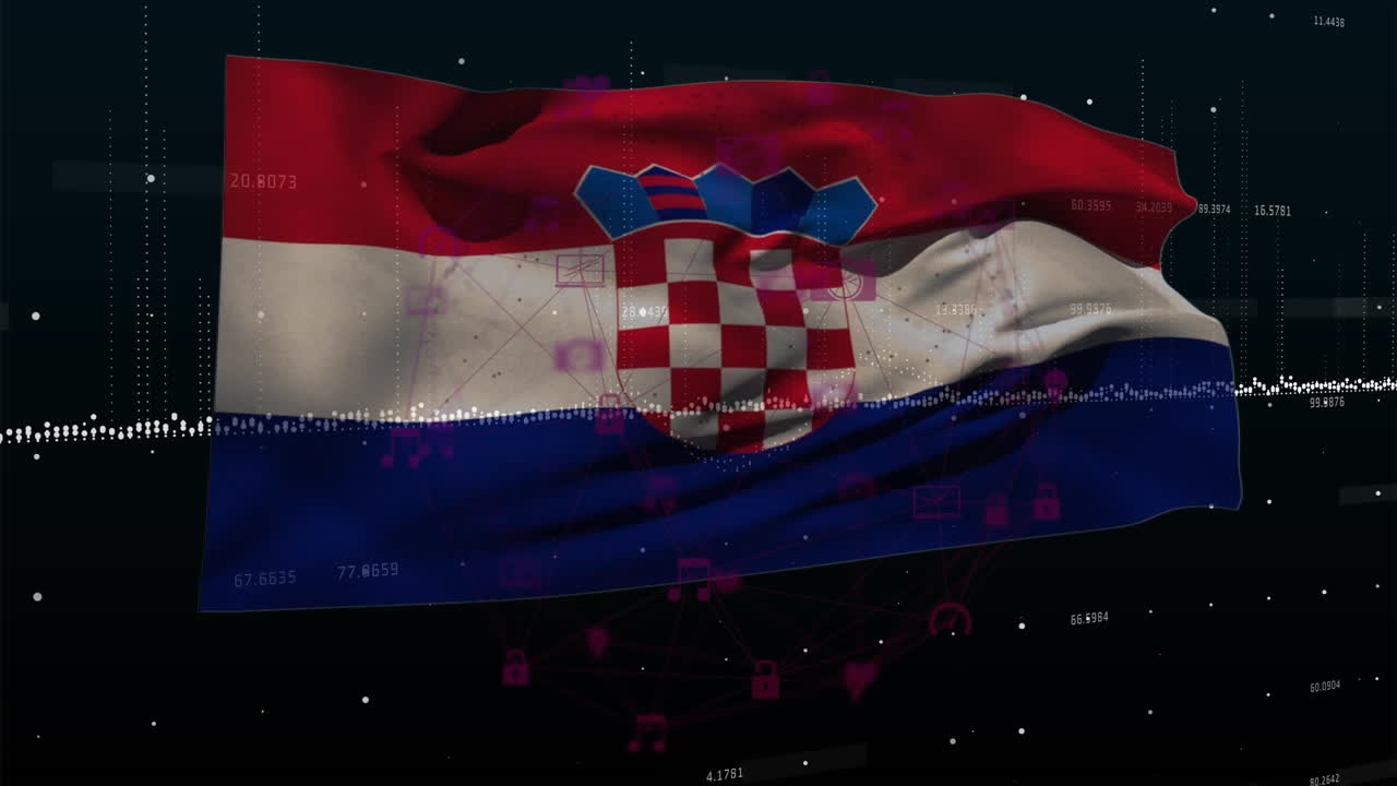 크로아티아의 발을 통해 금융 데이터 처리의 애니메이션