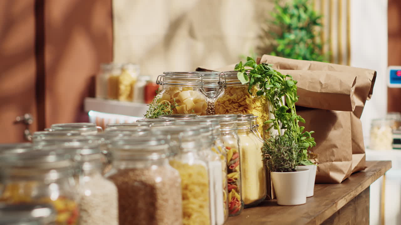 플라스틱이 없는 포장재로 된 식품