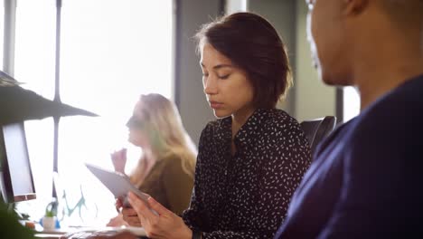 business colleagues using digital tablet 4k