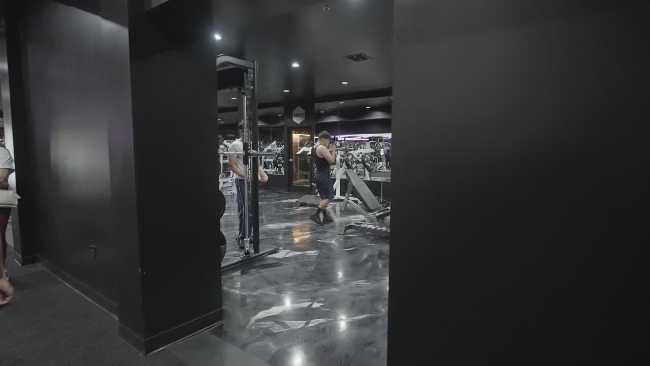 People working out and training in a modern gym