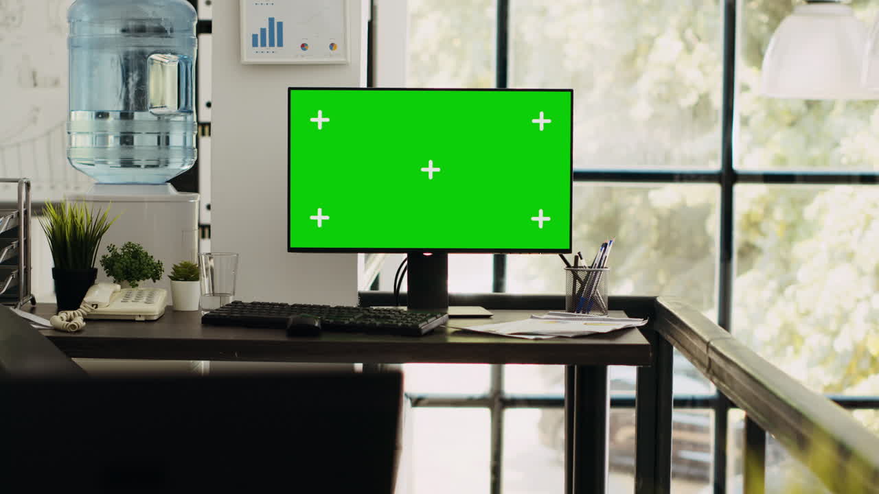 espacio de coworking moderno con monitor