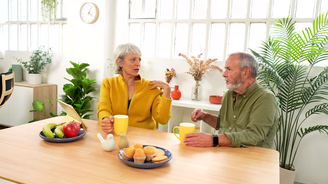 Senior Couple Eating at Home