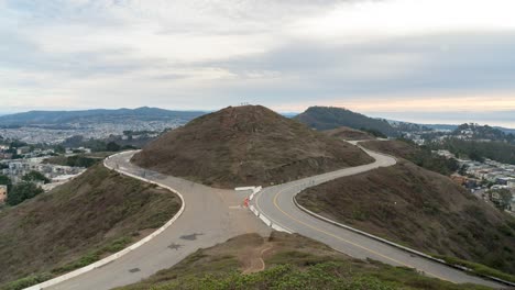 time lapse: people walking and hiking in the hills and road