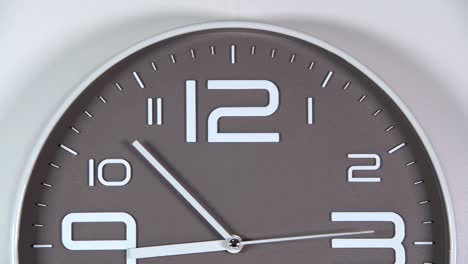 wall clock on a gray background. time laps