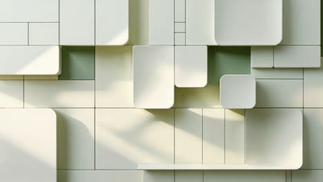 modern abstract geometric wall relief with light and shadow