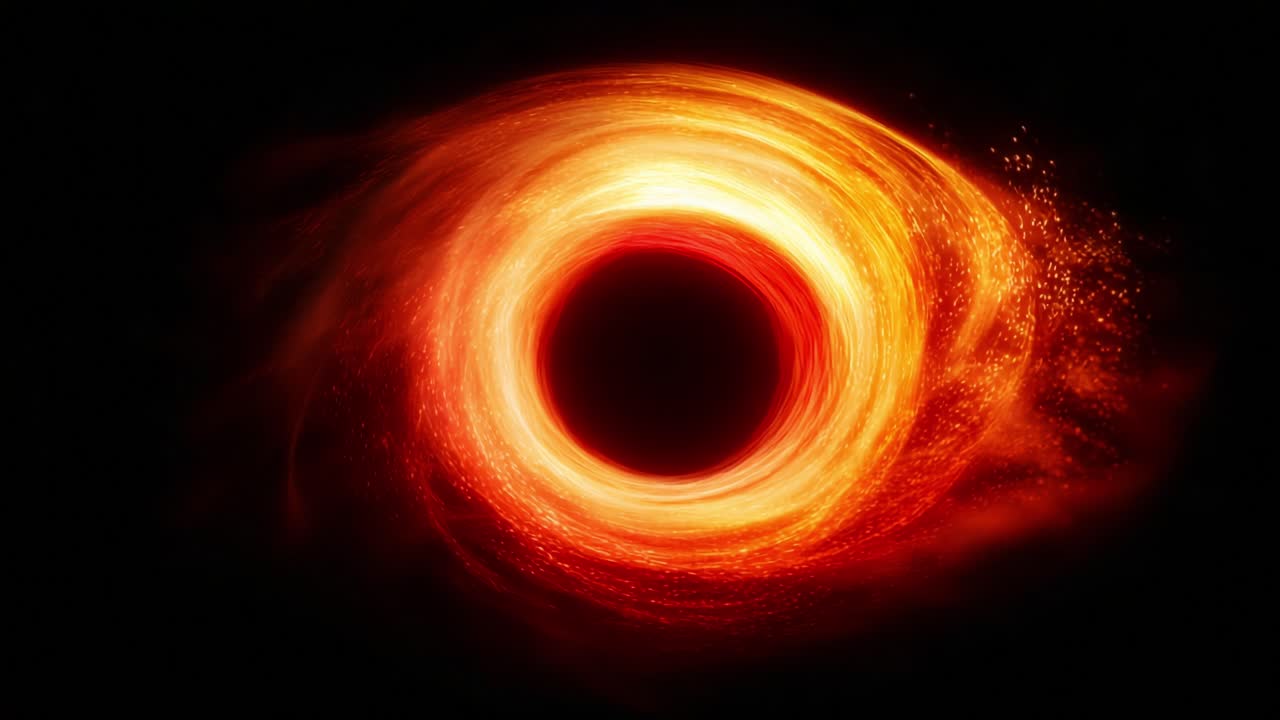 Captivating View of an Astounding Black Hole: A Beautiful Cosmic Phenomenon Emitting Light and Energy Amidst Vast Darkness, Inviting Exploration of the Universe's Mysteries