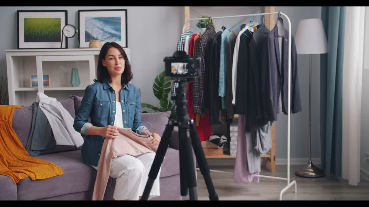 Fashion blogger recensisce vestiti a casa