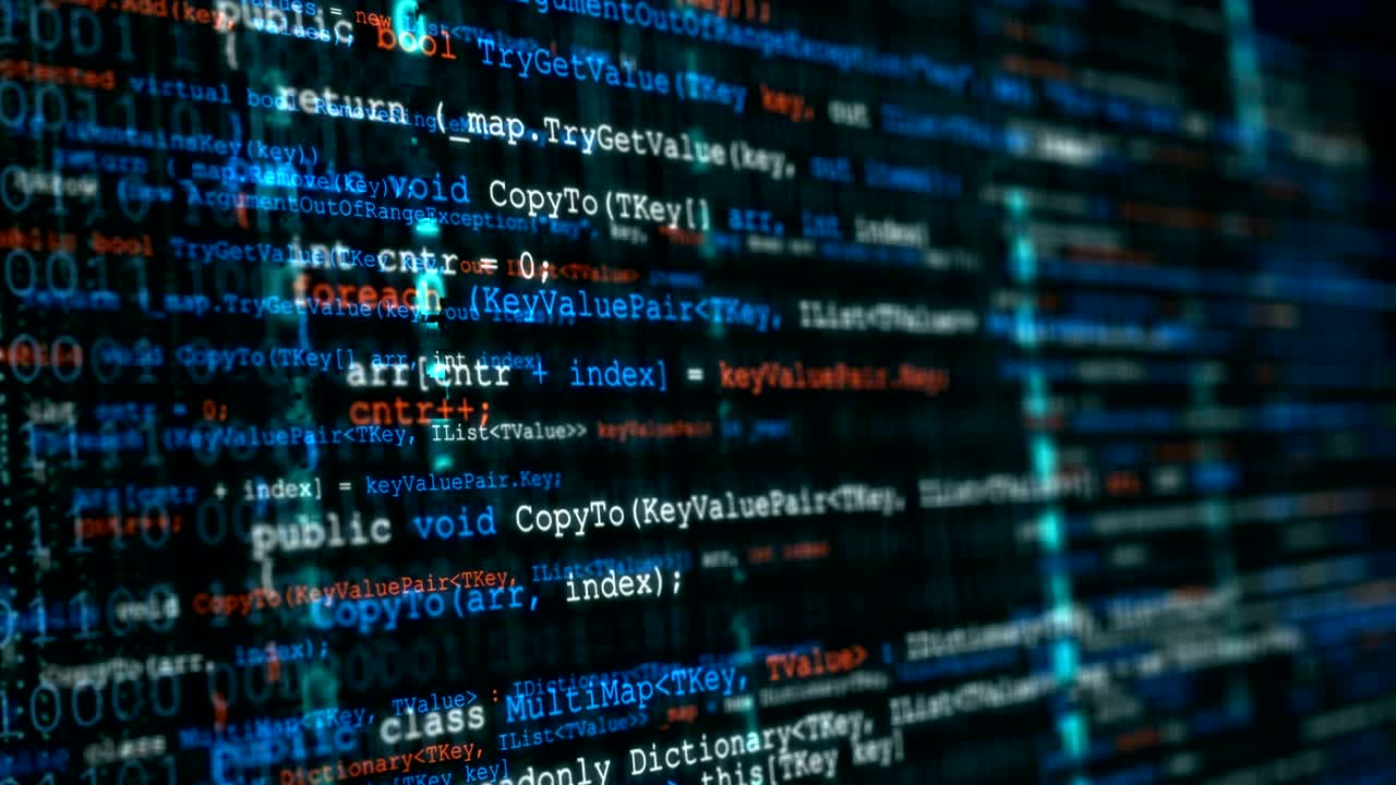 semplice background di codice di programmazione.