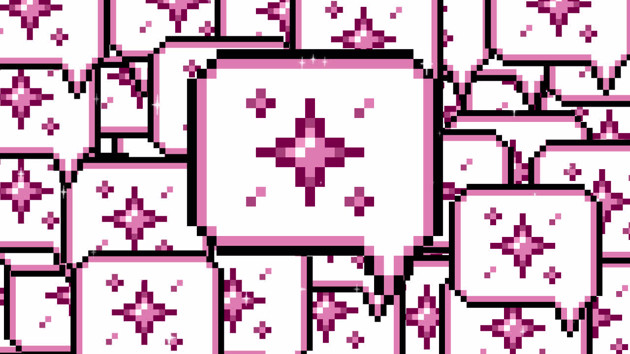 Pixel art pop up speech bubble icon particle Transitions. 1080p - 30 fps - Alpha Channel (8).mov