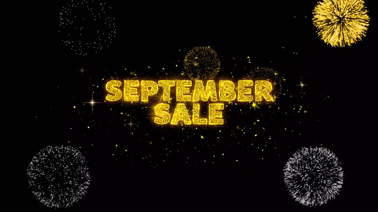 September Sale Fireworks Graphic Design