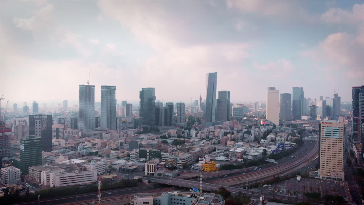 Tel aviv Skyline aerial view