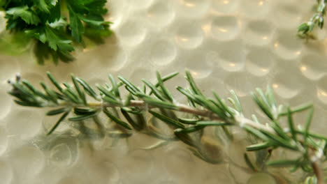 various type of herbs in plate 4k