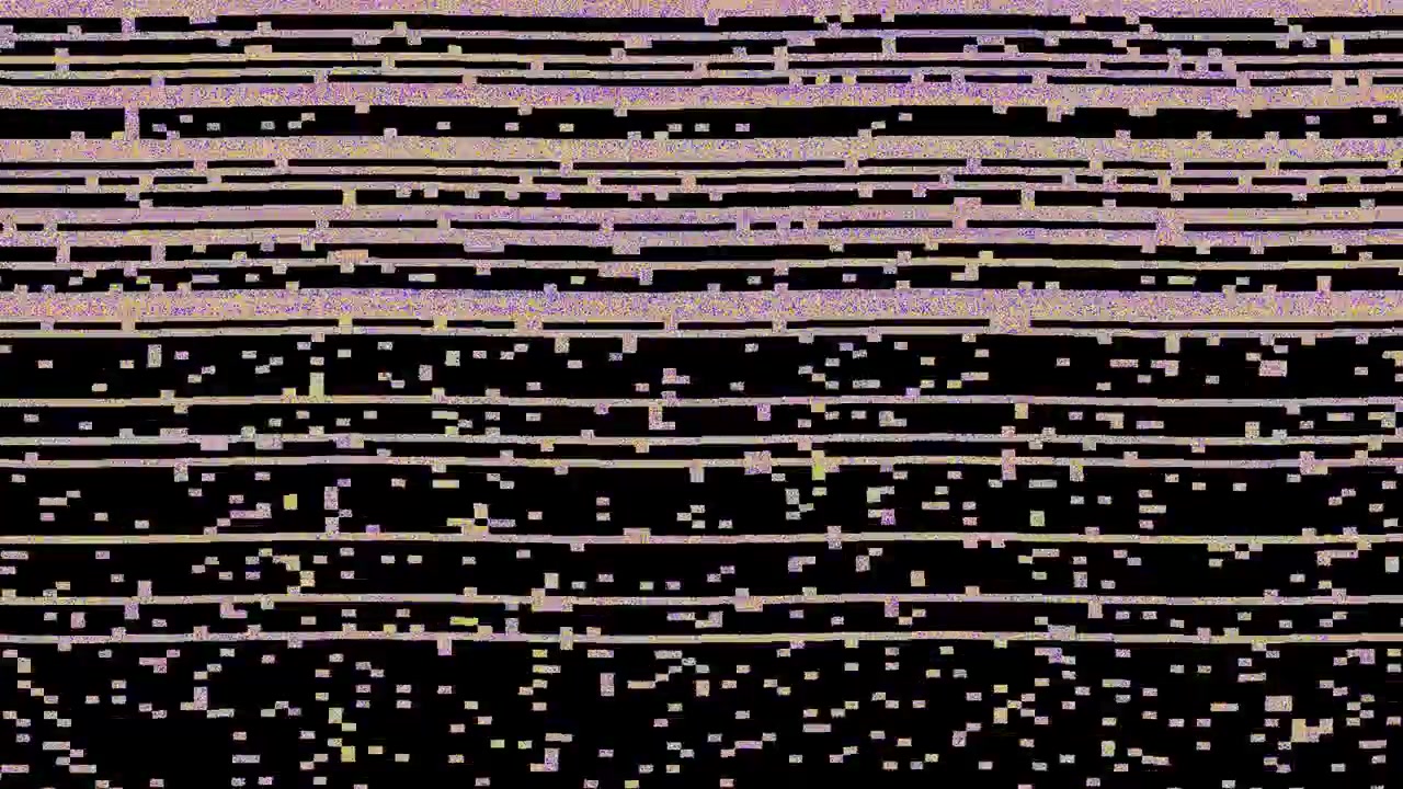 Effetto glitch digitale con linee orizzontali e rumore