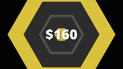 Explore the innovative price graphics showcasing $160 in a bold digital design
