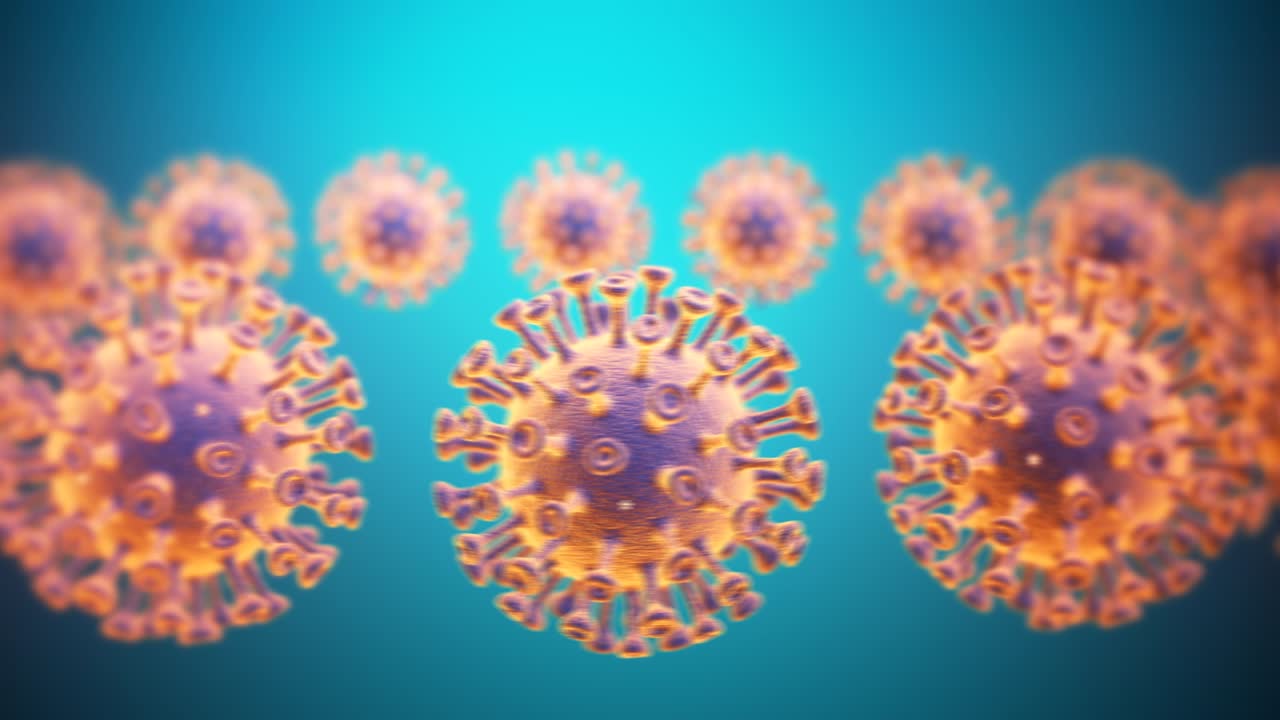 animación del coronavirus covid19 bucle de fondo en 3d