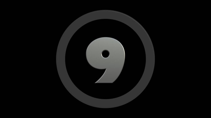 Motion black digital film countdown