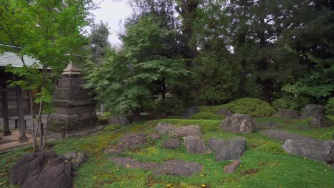 the design of gardens with stones and mosses is very typical of japan, each temple usually has a beautiful garden