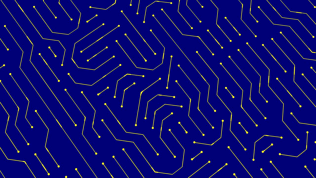 animación de las conexiones de una placa de circuitos