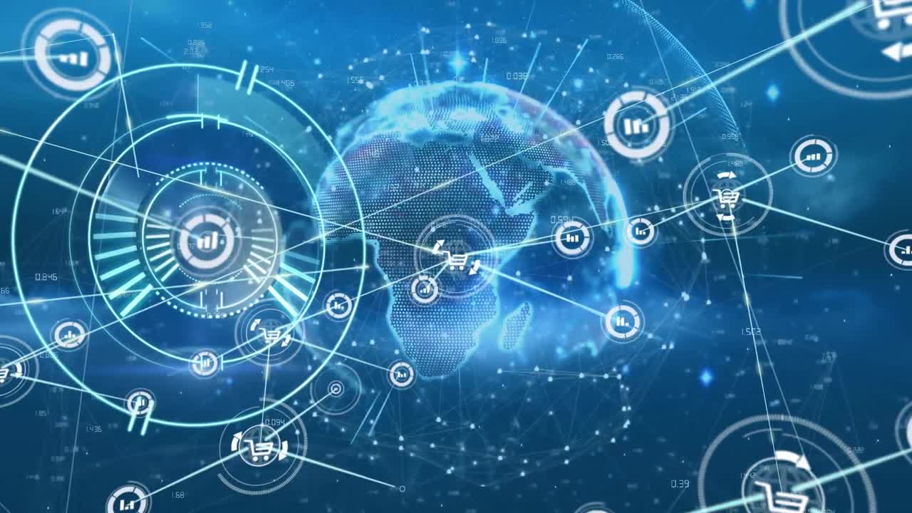 Animation of network of connections over globe