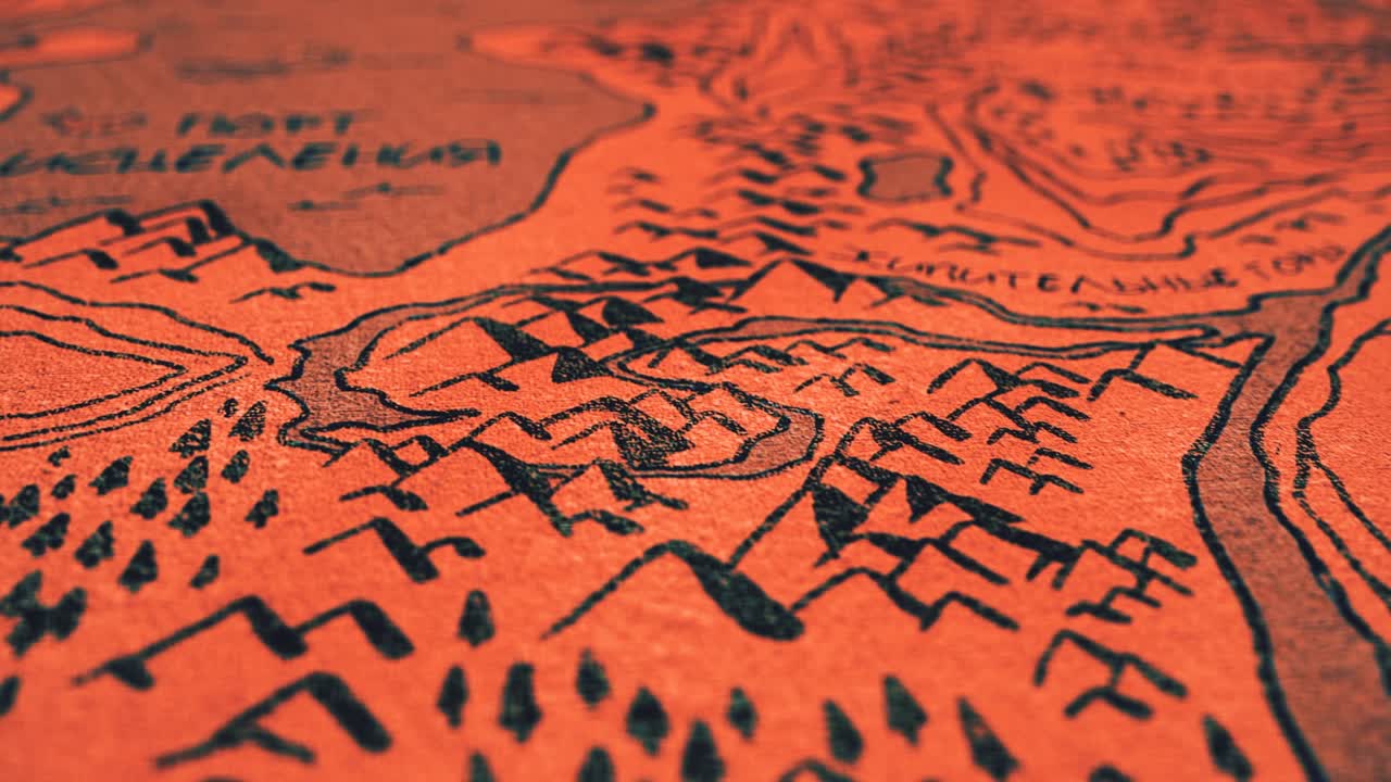 mapa de fantasía dibujado a mano