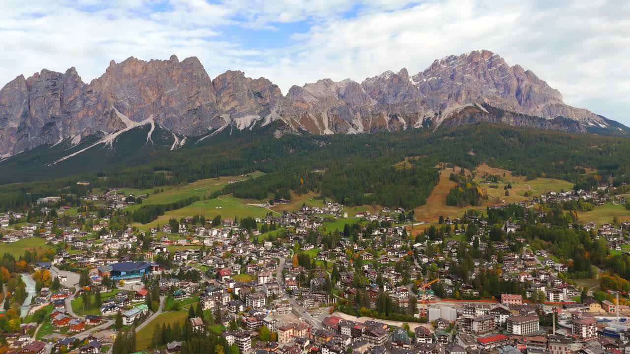 The beauty of Cortina’s winter scenery is unmatched from a drone’s view.
