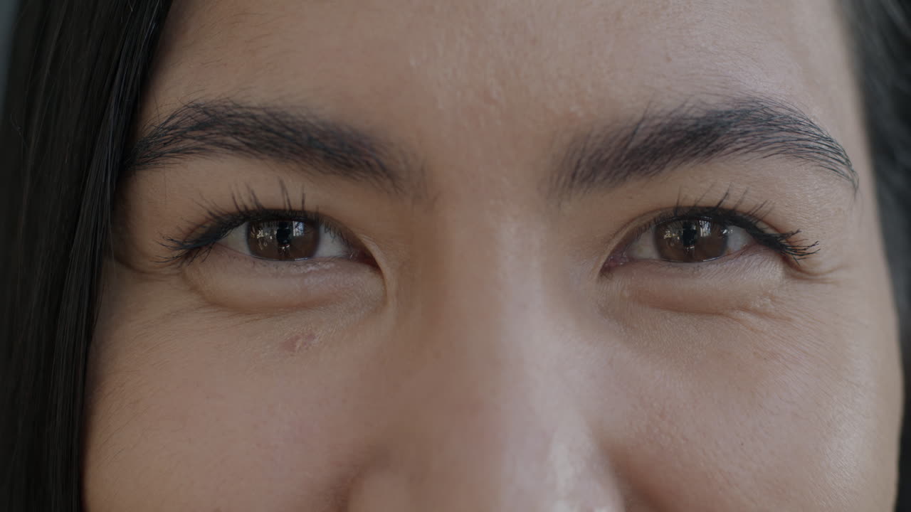여자의 눈의 클로즈업