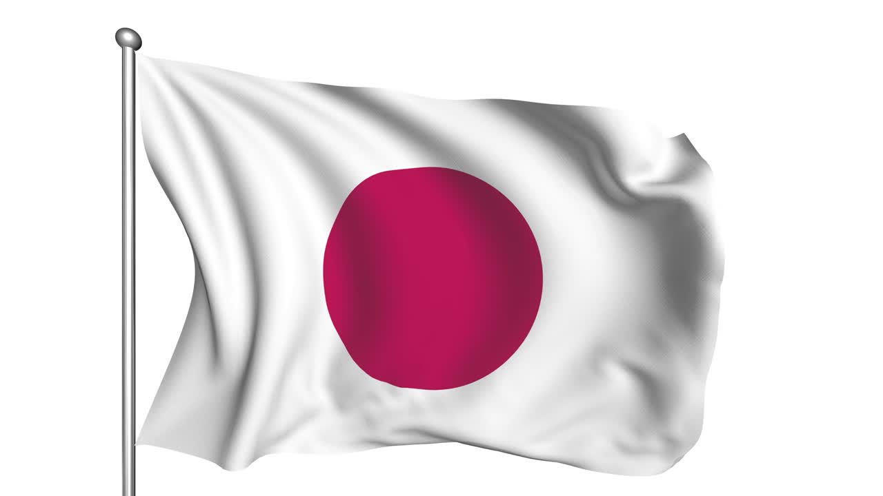 바람에 일본의 발 (알파 채널, 반투명, loopable)