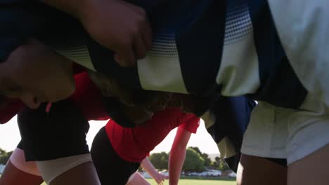 Rugby-players-having-match-on-the-field