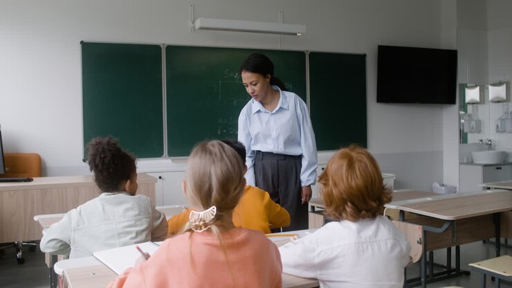 Teacher in the classroom.