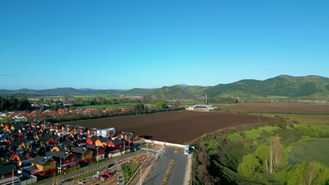 san javier de loncomilla, south of chile, maule region from above