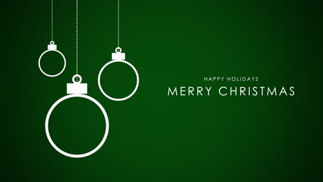 Merry-Christmas-text-with-white-balls-on-green-background